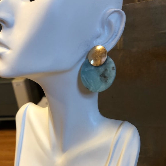 Two pairs Brass Acrylic Earring - Picture 3 of 8